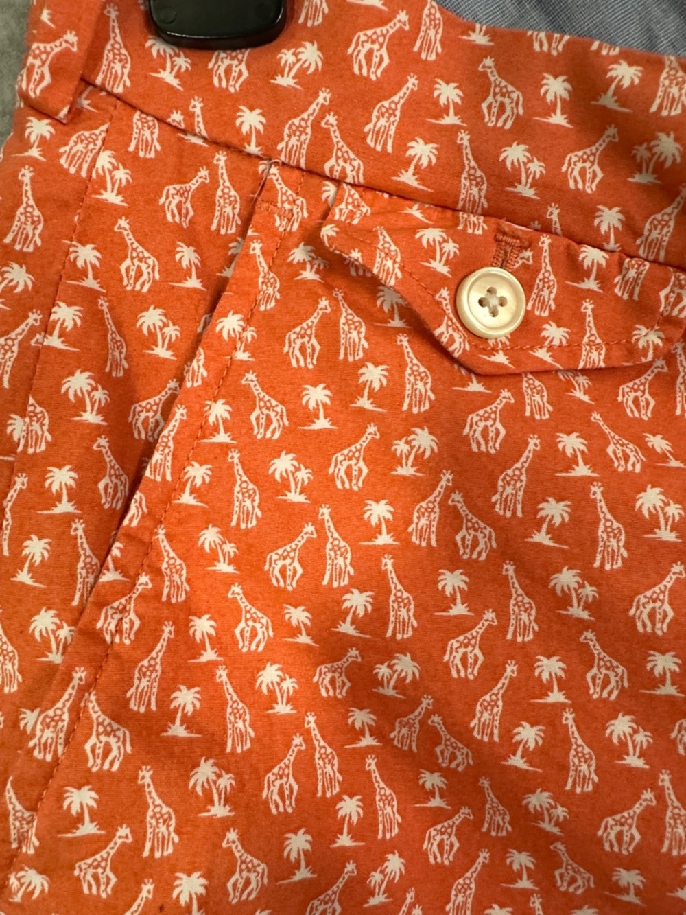 Ralph Lauren Polo Golf Shorts Mens 36 Orange Giraffe Safari Classic Fit Chino